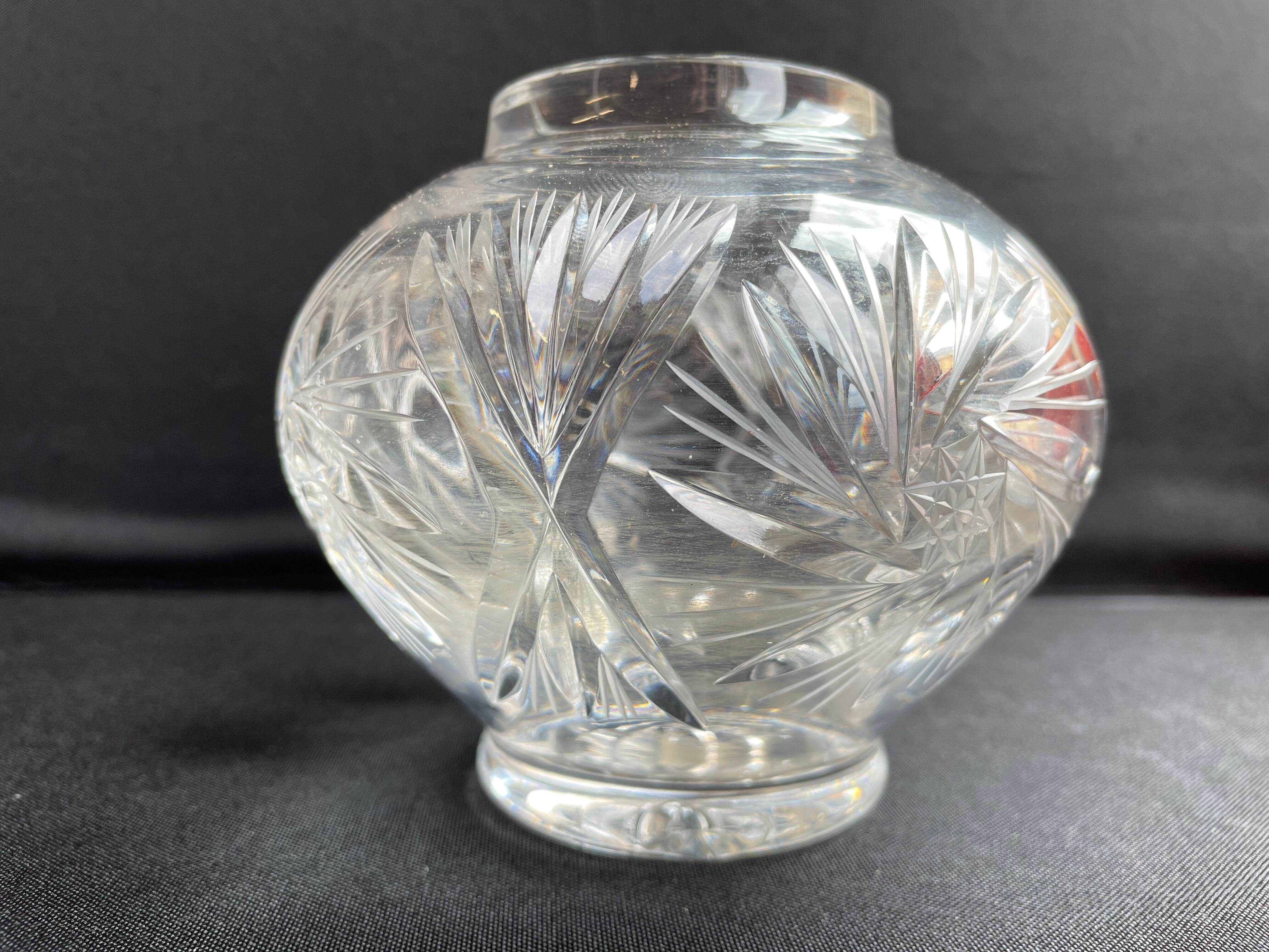 Ball Vase (1) - Cut Crystal