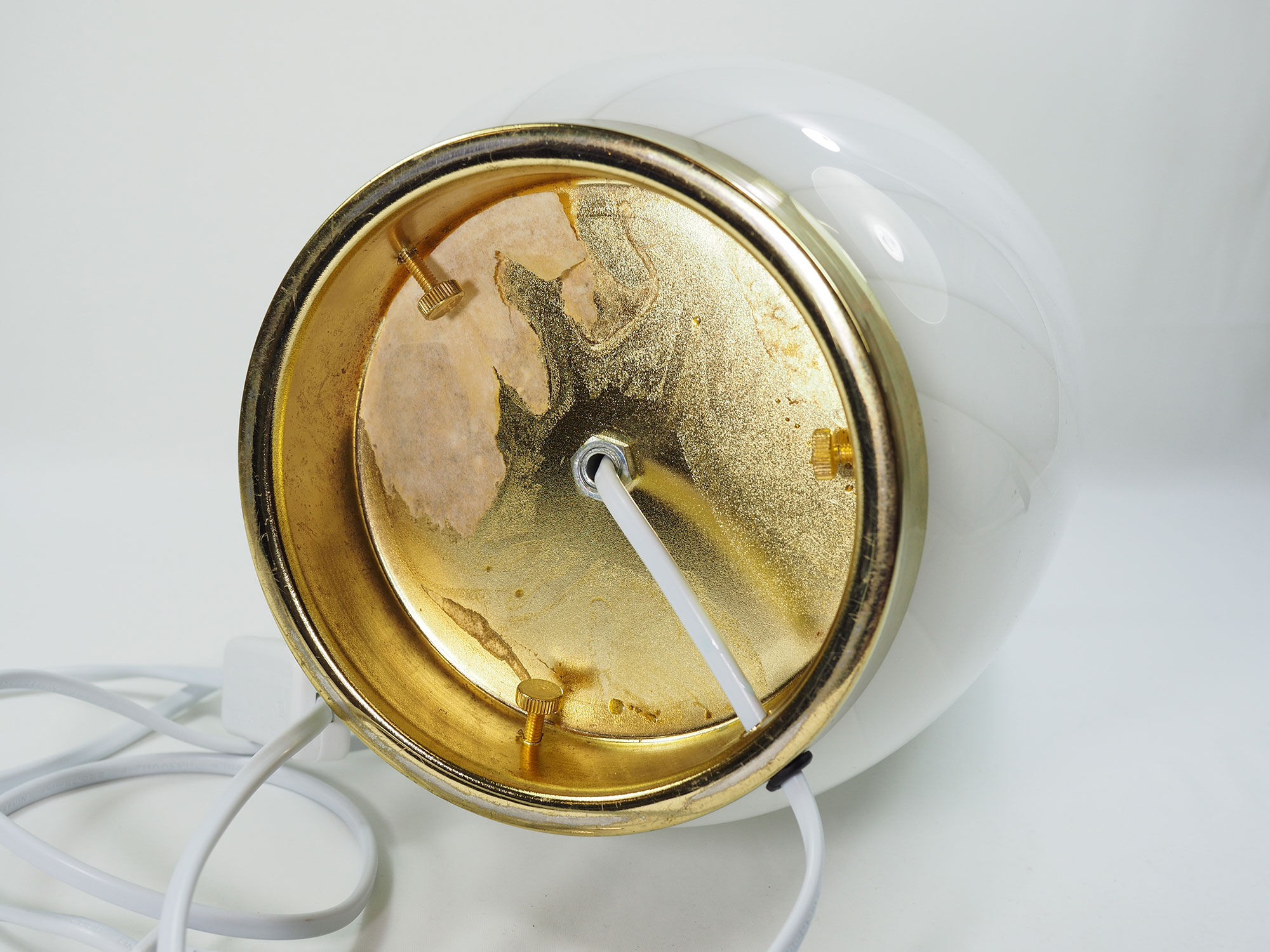 Italian art glass egg table lamp by Vetri Murano, 1970