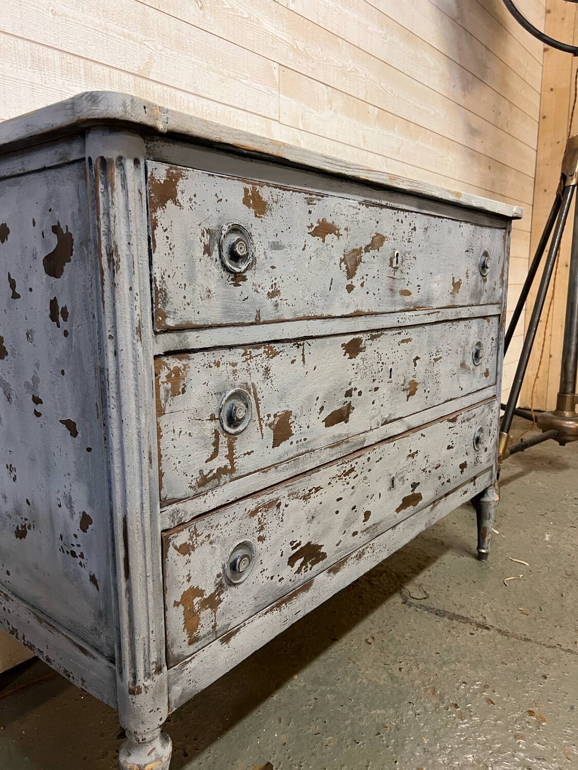 Directoire patinated chest of drawers