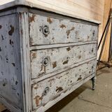 Directoire patinated chest of drawers