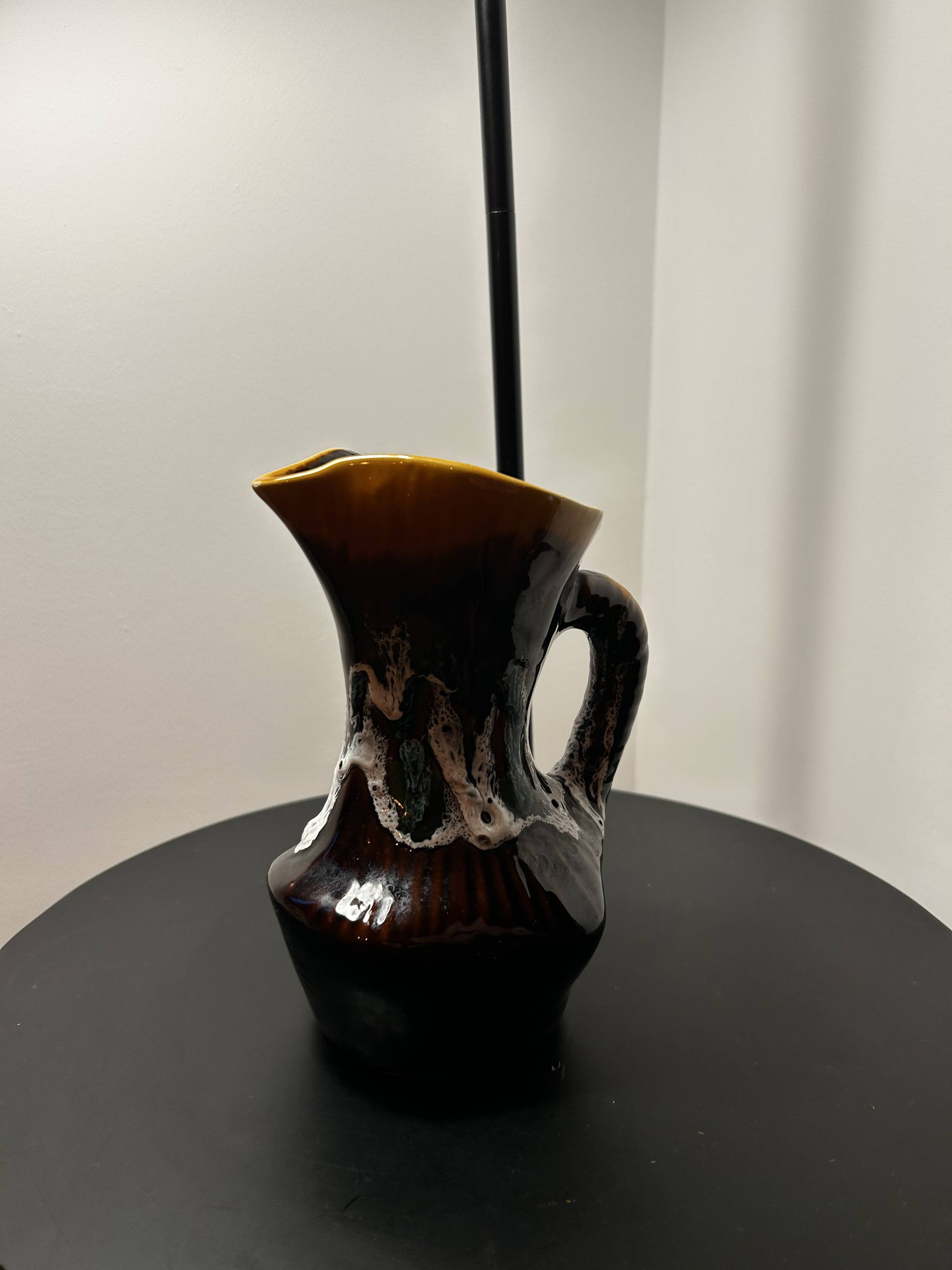 Ceramic stoneware carafe with a flambé glaze A.Georges