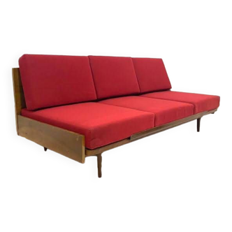 Jitona sofa in walnut, Vintage Czech 1960s