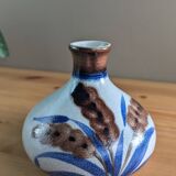 Small painted ball vase with numbered floral pattern