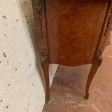 Louis XV style half-moon chest of drawers in marquetrya bottom of cubes XX century