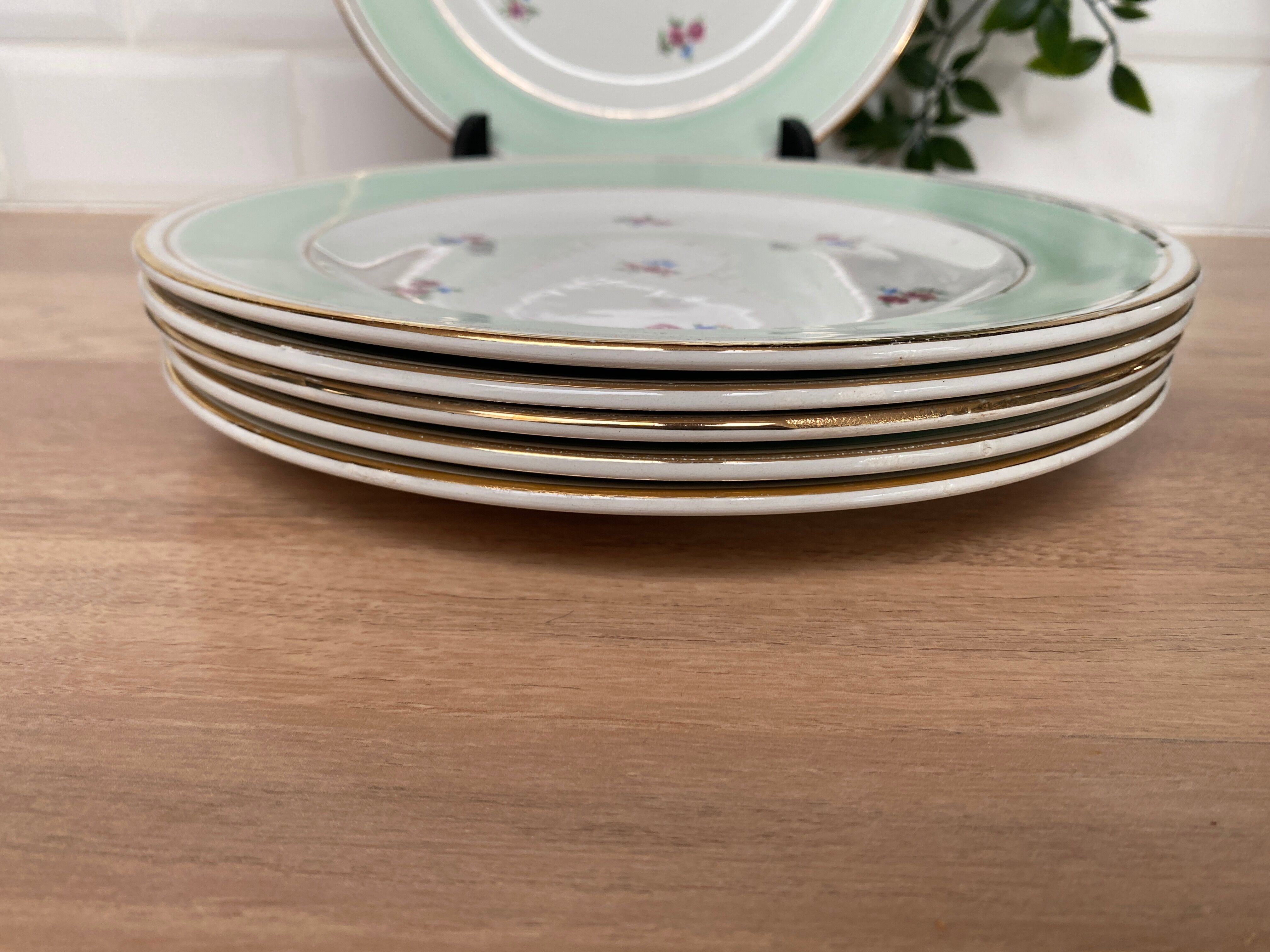 Set of 6 flat plates l'Amandinoise