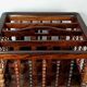 Vintage teak magazine rack with turned columns, 51x42x37 cm SD013