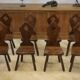 Ensemble de 8 chaises monastère 1950’s