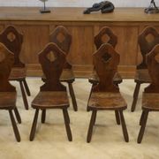 Set of 8 monastery chairs 1950s