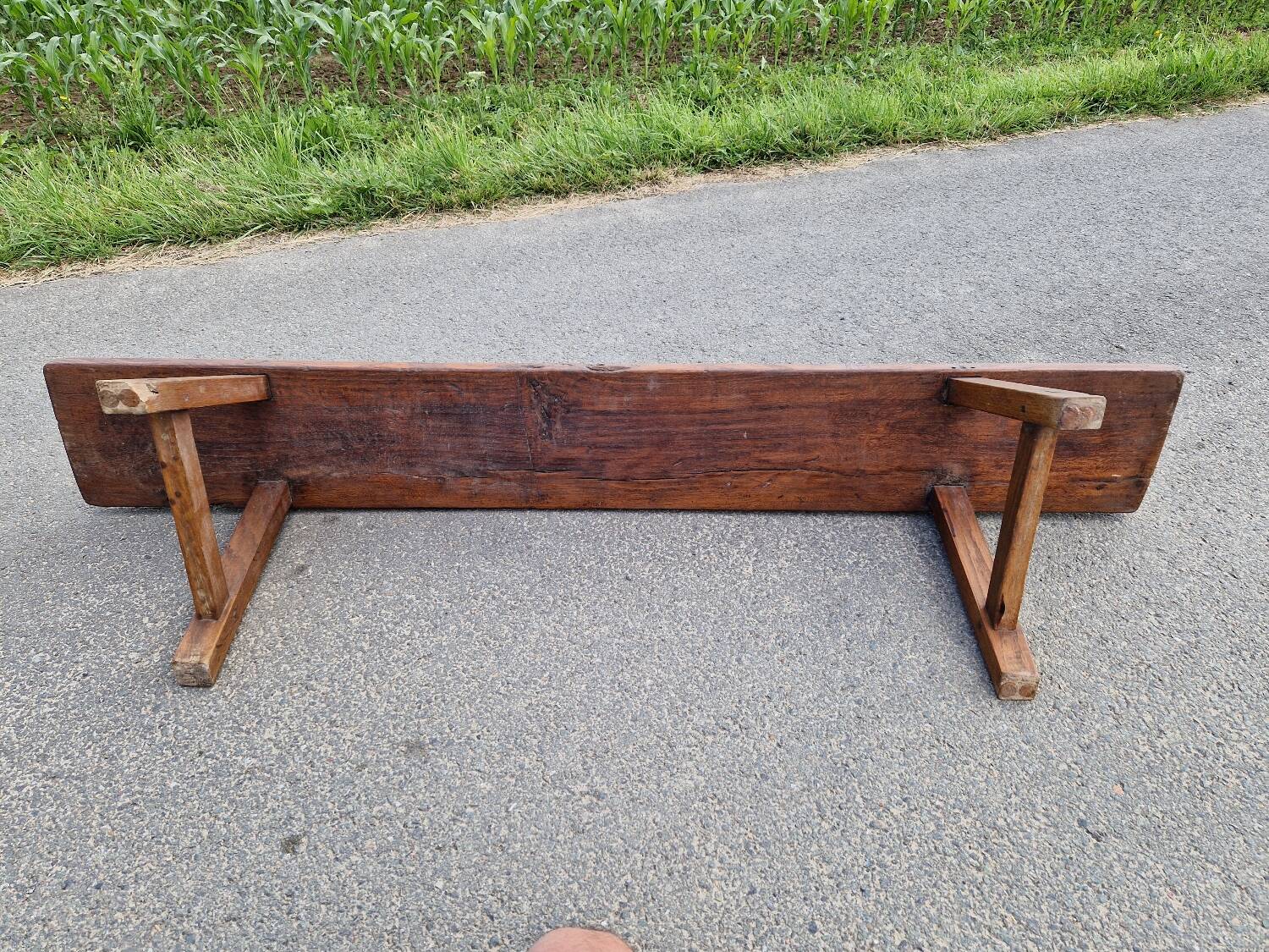 Solid oak bench