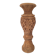 Carved solid wood vase