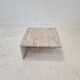 Square Travertine Coffee Table by Up & Up Italy, 1970s