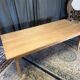 Large vintage table in restored solid elm.