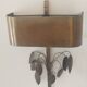 Vintage wall light Maison Charles – Brass leaves 1970s