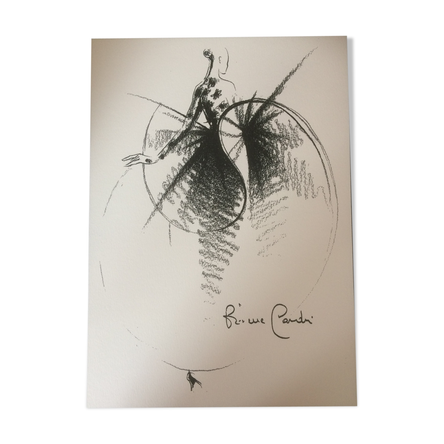 Pierre Cardin: press fashion illustration - late 80s
