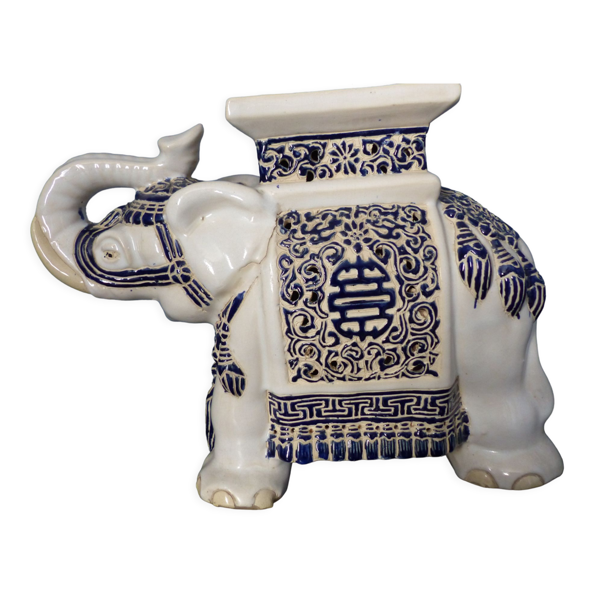 Hollywood Regency Ceramic Elephant