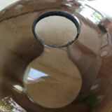 Chandelier 3 balls smoked glass 70's