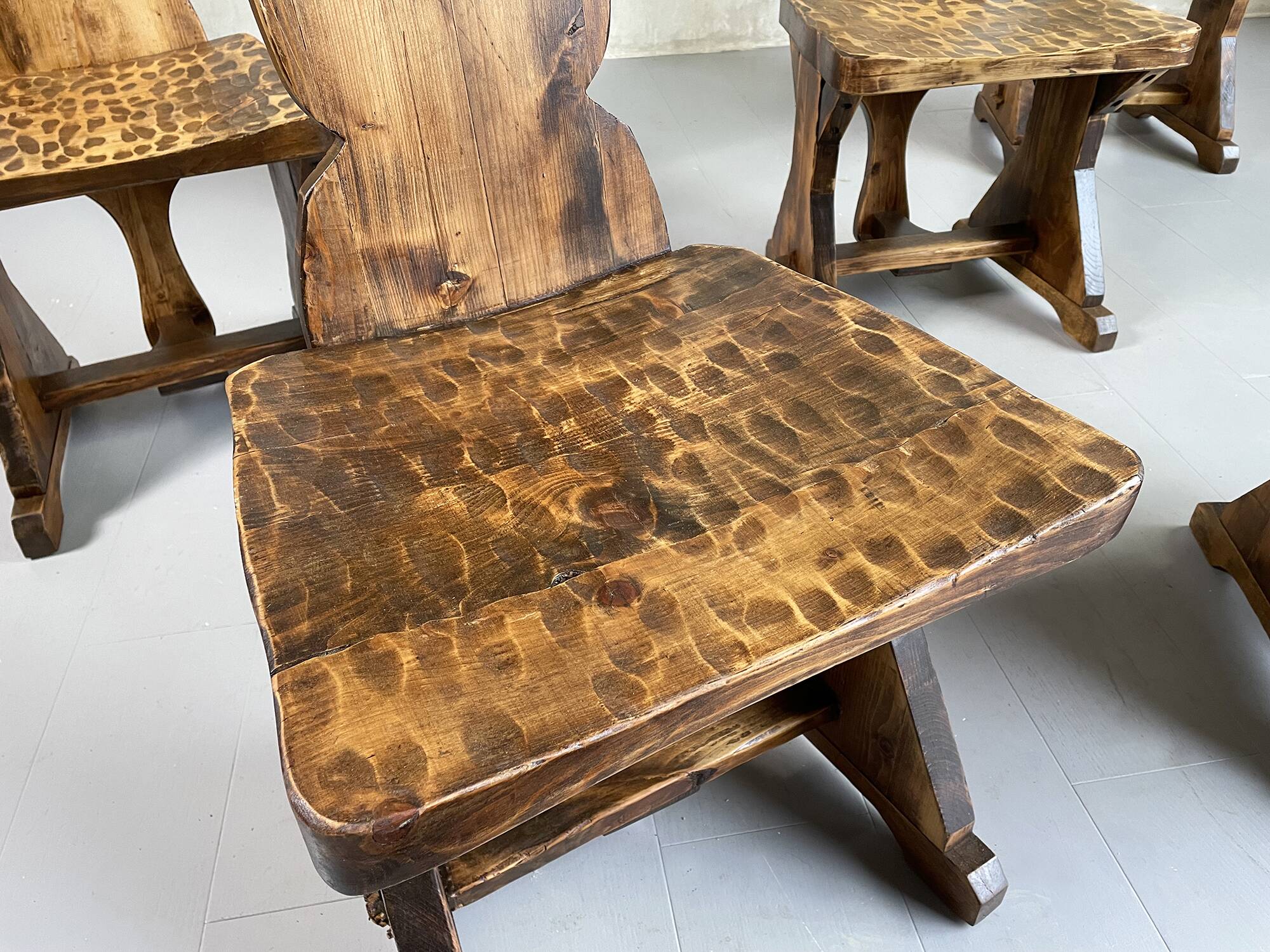 Set of 6 Savoyard chairs, 1950