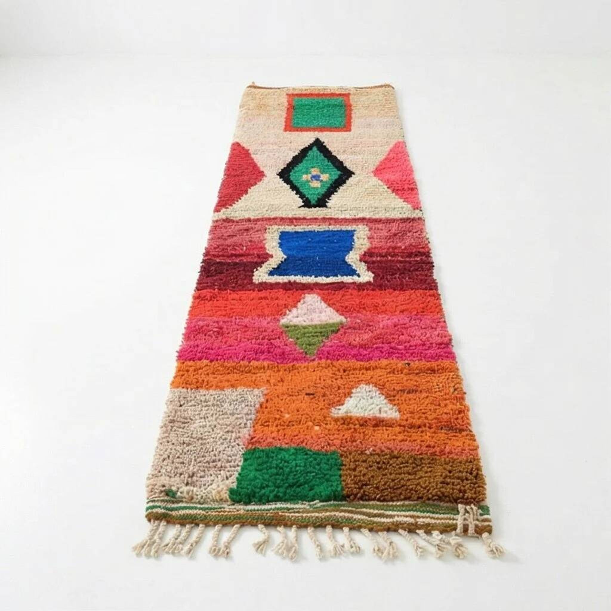 Colourful Berber hallway rug 75 x 280 cm