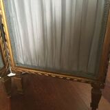 Charmant paravent style XVIIIe siècle Louis XVI  cheminée gris dorure