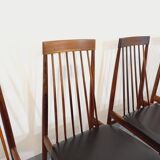 Set of 4 vintage Scandinavian style rosewood chairs from the 60s, by Ernst Martin Dettinger