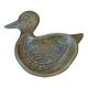 Small carved brass duck ashtray, duck pocket ashtray