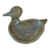 Small carved brass duck ashtray, duck pocket ashtray