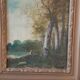 Old painting oil on wood fisherman signed XVIIIth