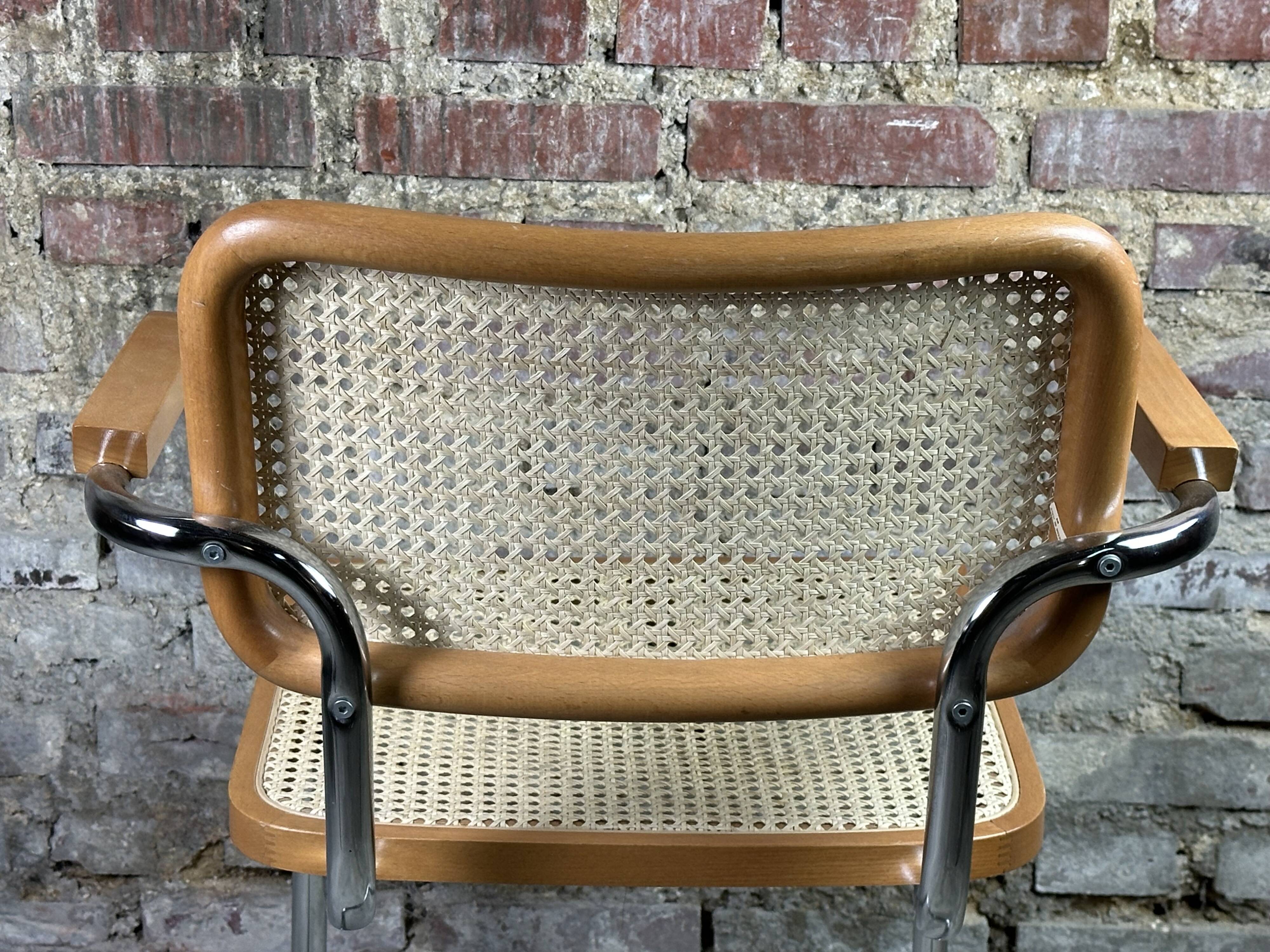 70'S Italian sled chair in beech and chrome aluminum