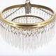 1930s crystal and brass tassel chandelier