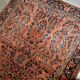 Handmade antique Persian Sarouk rug 3.1' x 5.2' (94cm x 158cm) 1920s
