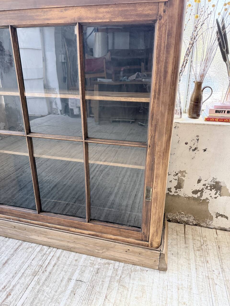 Enfilade meuble de métier XXL portes vitrées