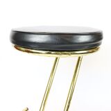 Pair of high brass stools