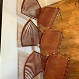 Three 1960s Scoubidou chairs