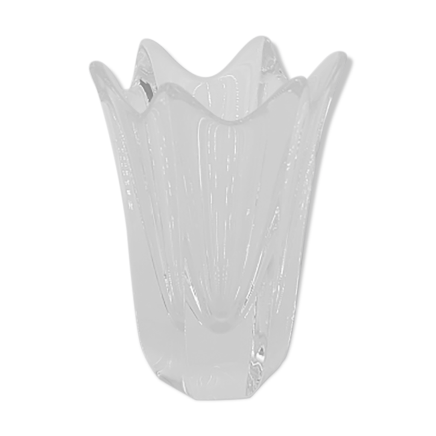 Vintage Scandinavian Crystal Vase Tulip by Jan Johansson for Orrefors, 1970s