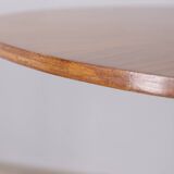 Vintage wooden round table from 1960s designed by Carlo Ratti for Lissoni