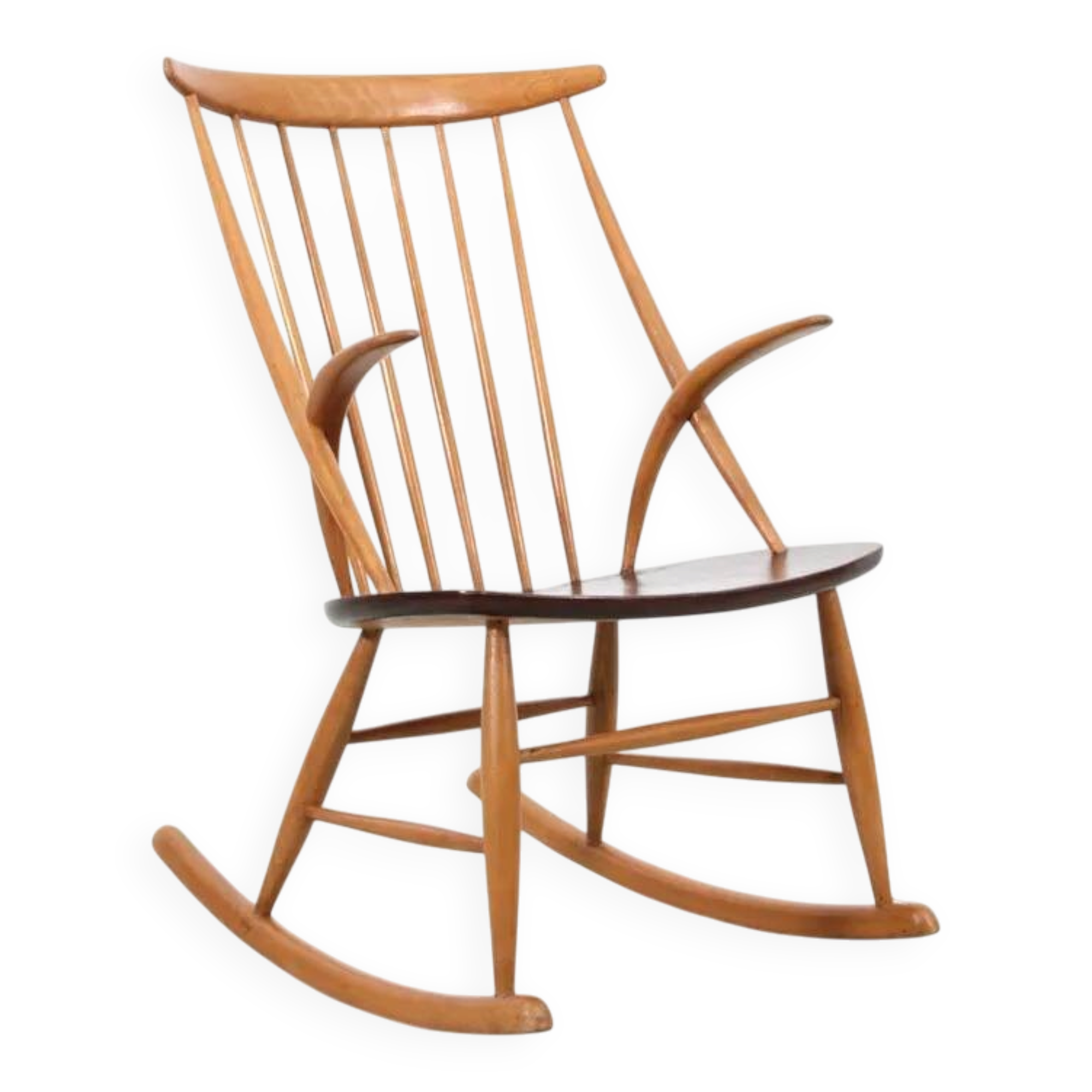 Scandinavian rocking chair by Illum Wikkelso model IW3