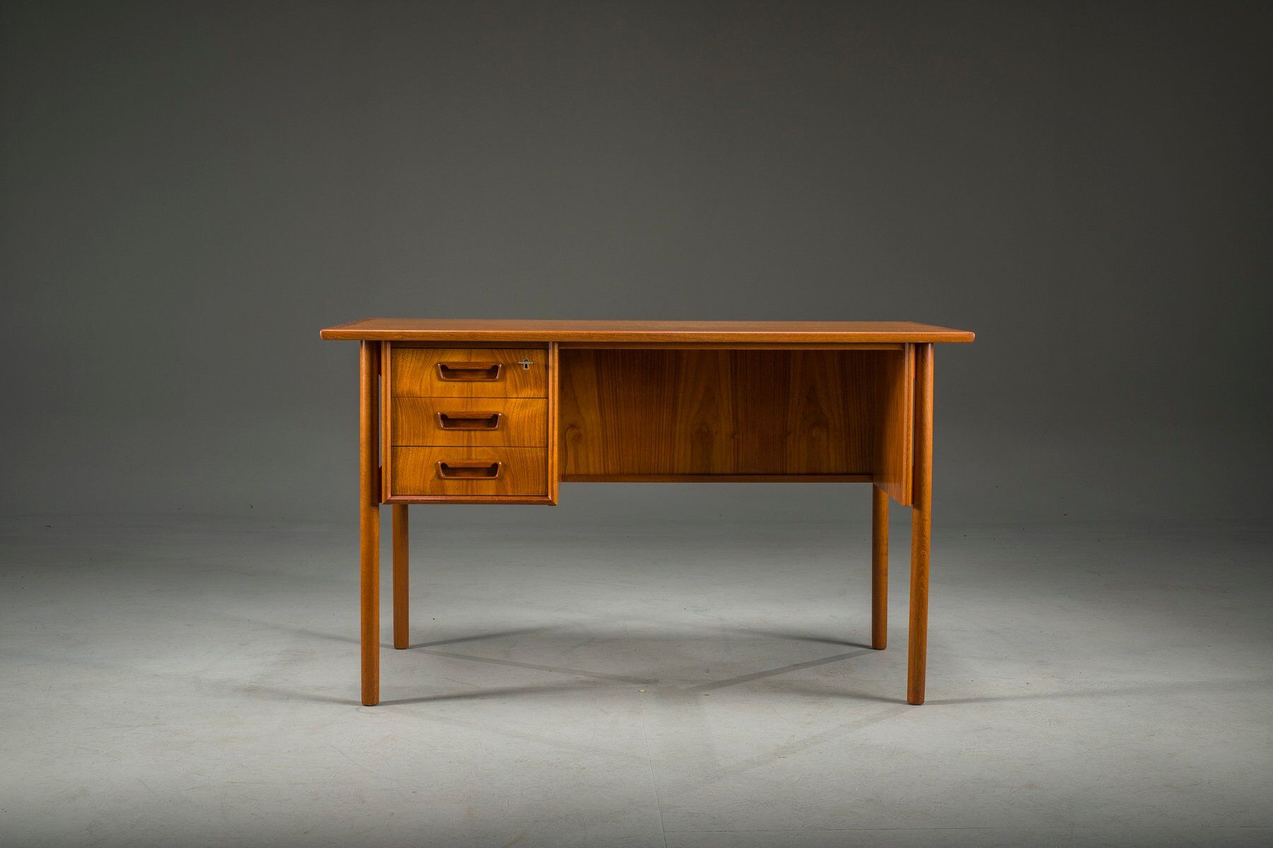 Mid-century Danish teak desk from Gunnar Nielsen Tibergaard, 1960s