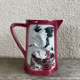 Pitcher in slip of saint-clément, storks model
