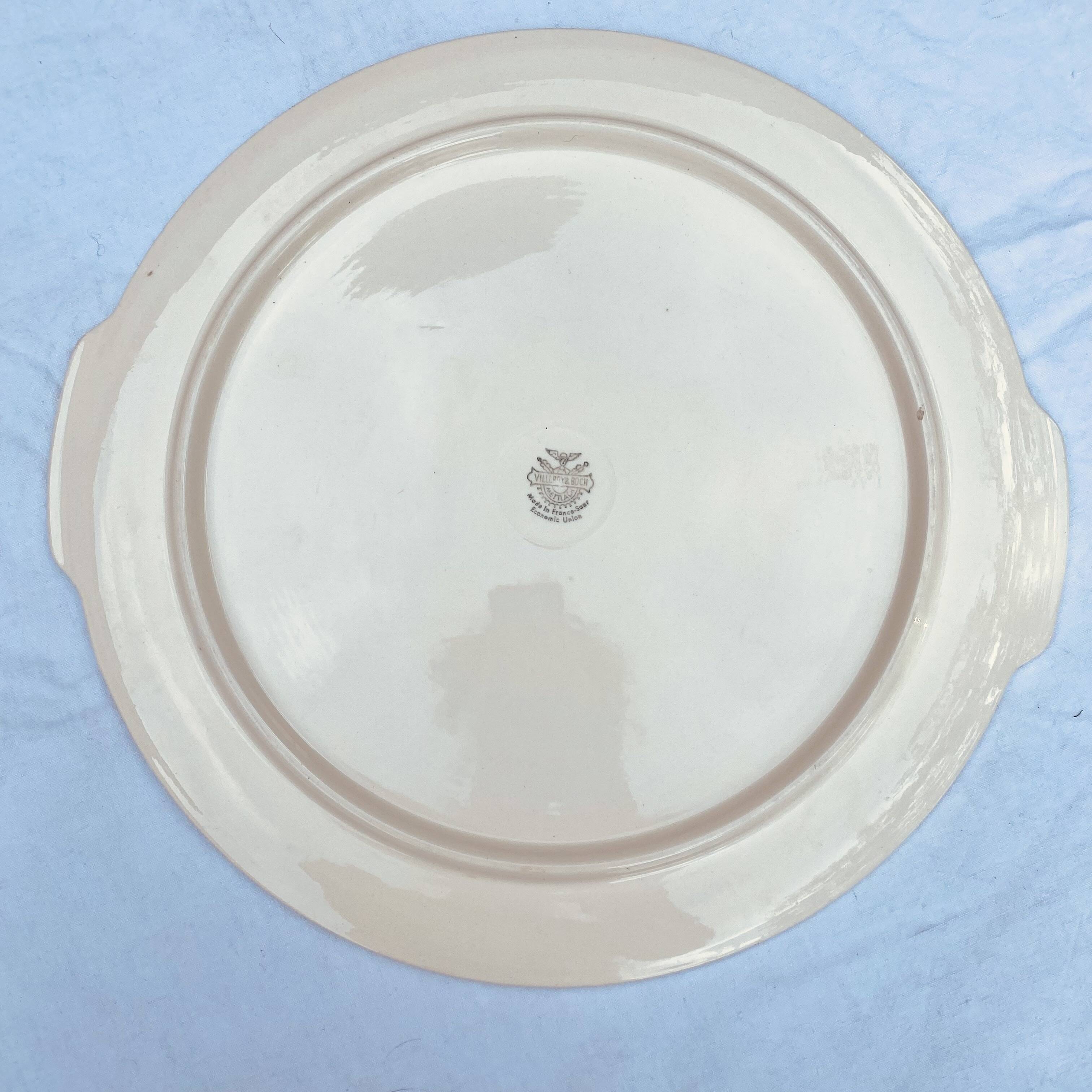 Villeroy & Boch two-tone pie or cake dish, Lido, 1950s
