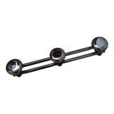 Chromed metal coat rack with 3 hooks, 1970s