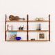Danish vintage teak shelving unit, 1960s
