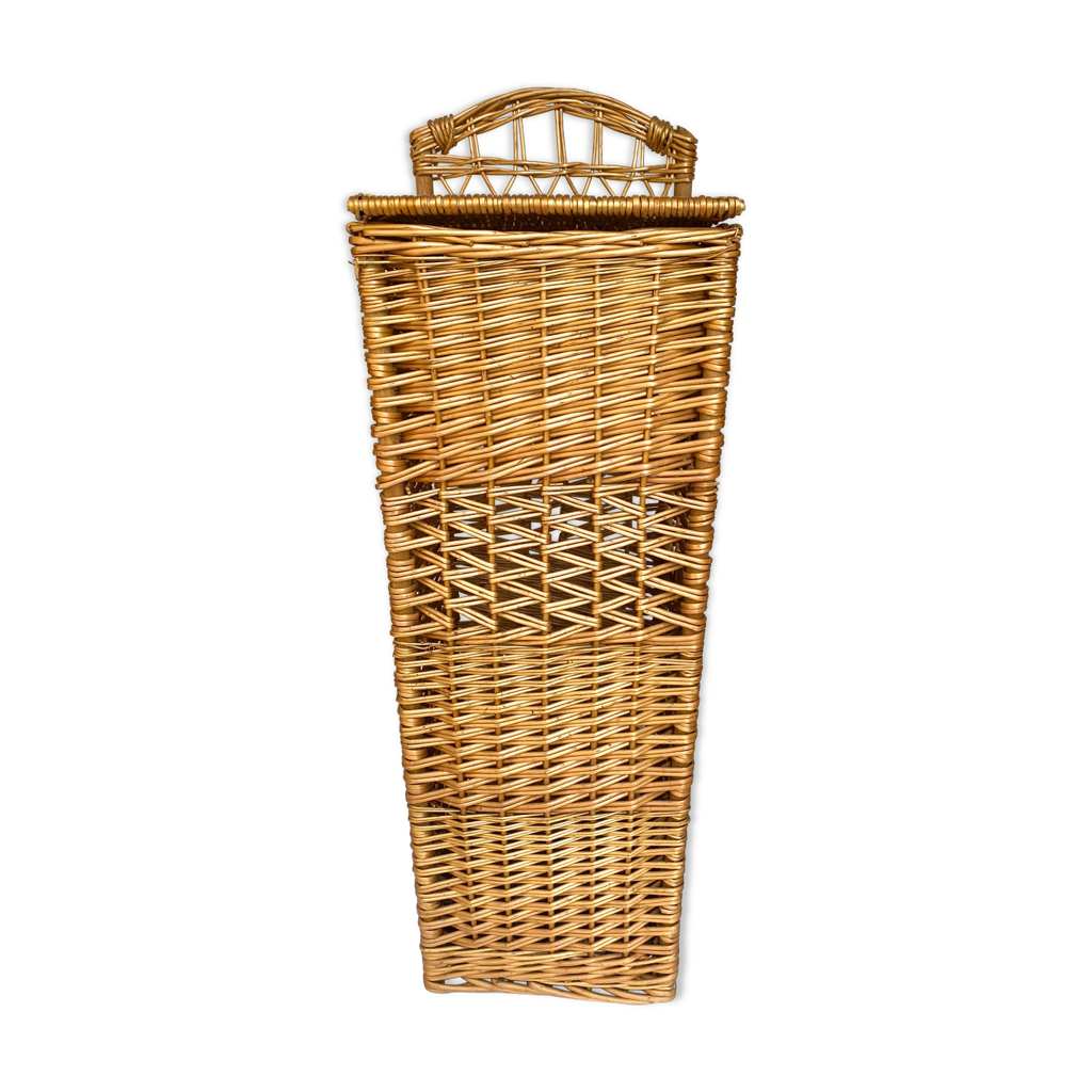 Huche à pain vintage en osier tressé Selency