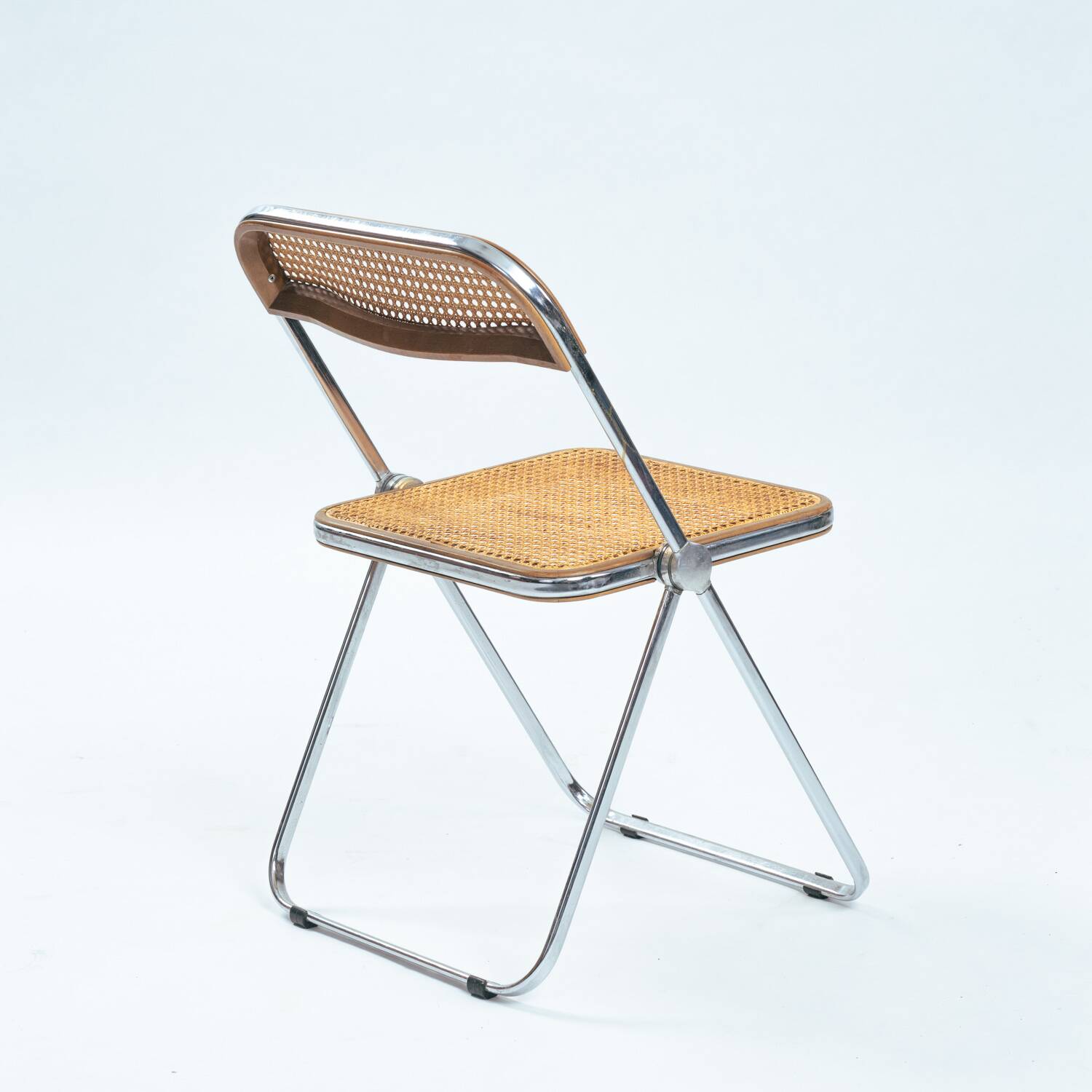 Castelli Plia wicker folding chairs Giancarlo Piretti, set of 8