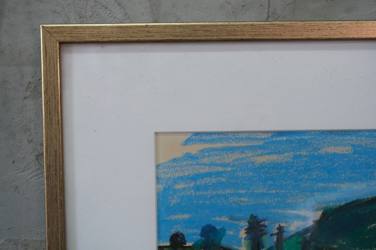 Max Gregor Carlsson,  Modern Swedish Painting, 1950s, Pastel, Framed