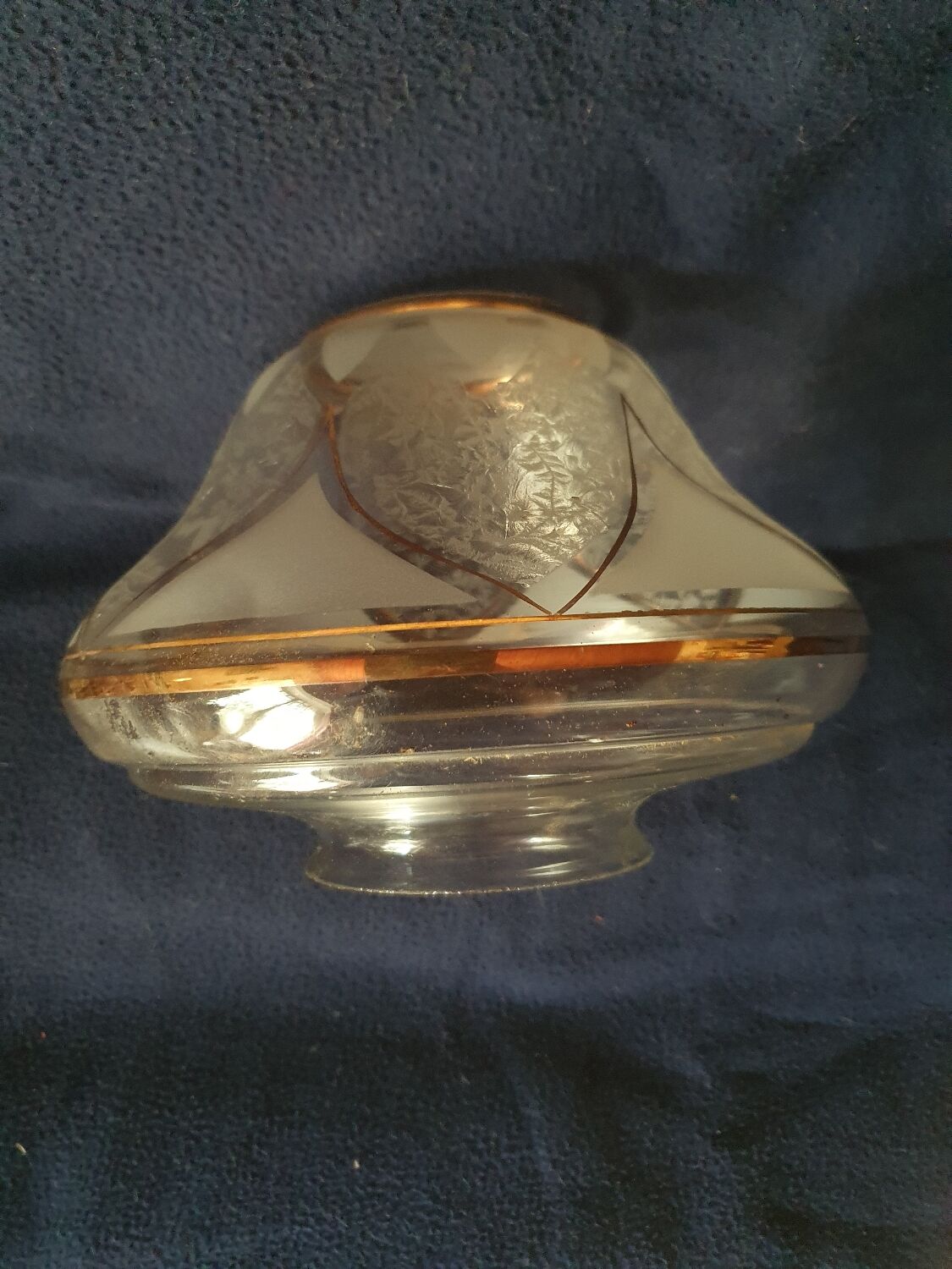 Lustre verre irisé et doré art déco