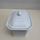 Fired white porcelain terrine