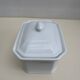 Fired white porcelain terrine