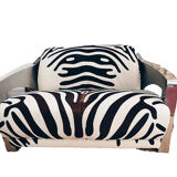 Cowhide sofa, made of solid aluminum