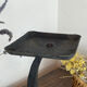 Modernist candlestick in wrought iron