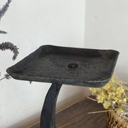 Modernist candlestick in wrought iron